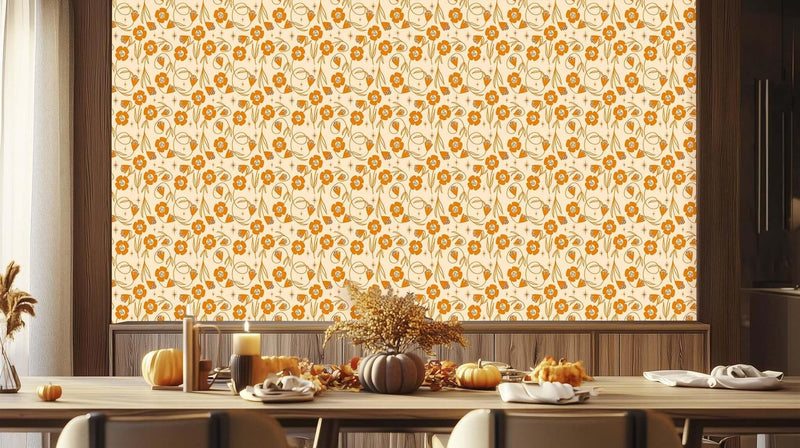 Sıcak Floral İlham duvar kağıdı - XWALLX