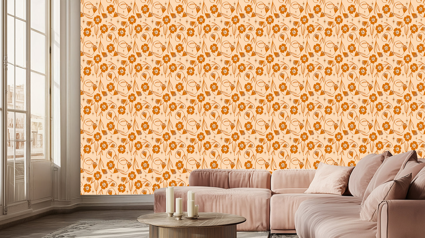 Warm Floral Inspiration wall decor - XWALLX