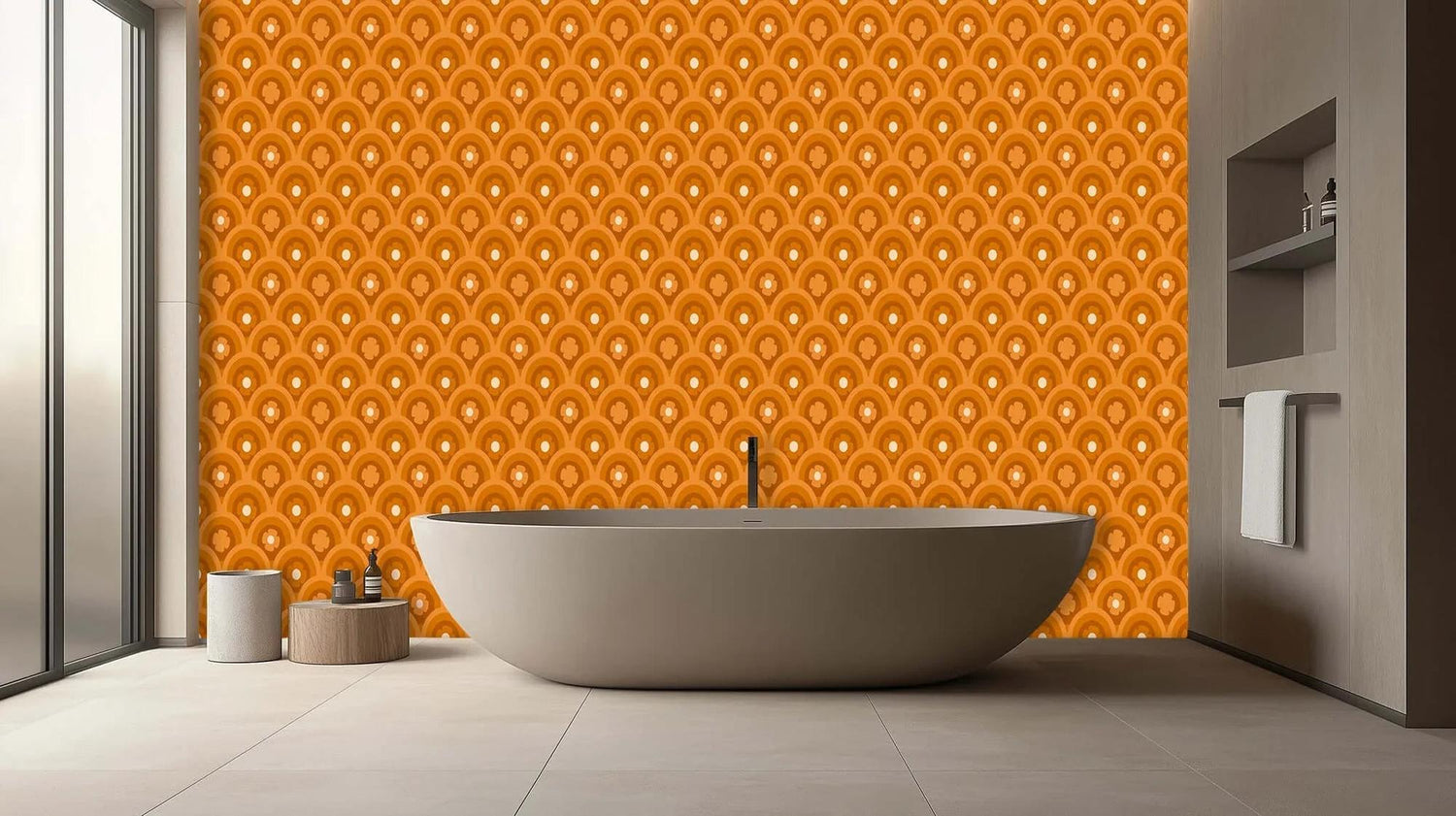 Vibrant Geometric Arches wallpaper mural - XWALLX