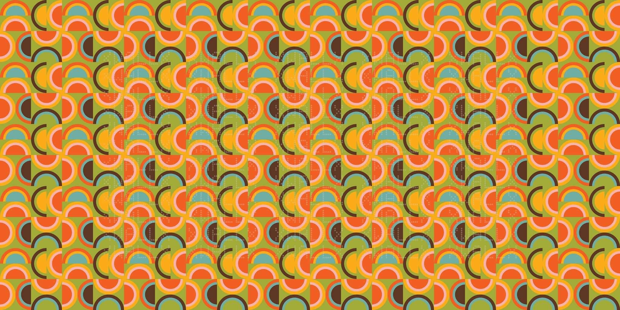 Vibrant Abstract Curves Wall Mural