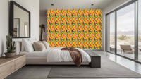 Vibrant Abstract Curves multi color wall mural 
