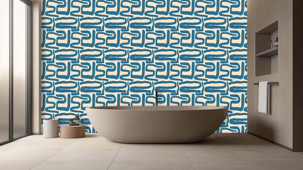 Fluid Abstract Line Art wall mural - XWALLX