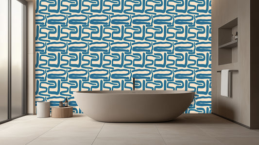 Fluid Abstract Line Art wall mural - XWALLX