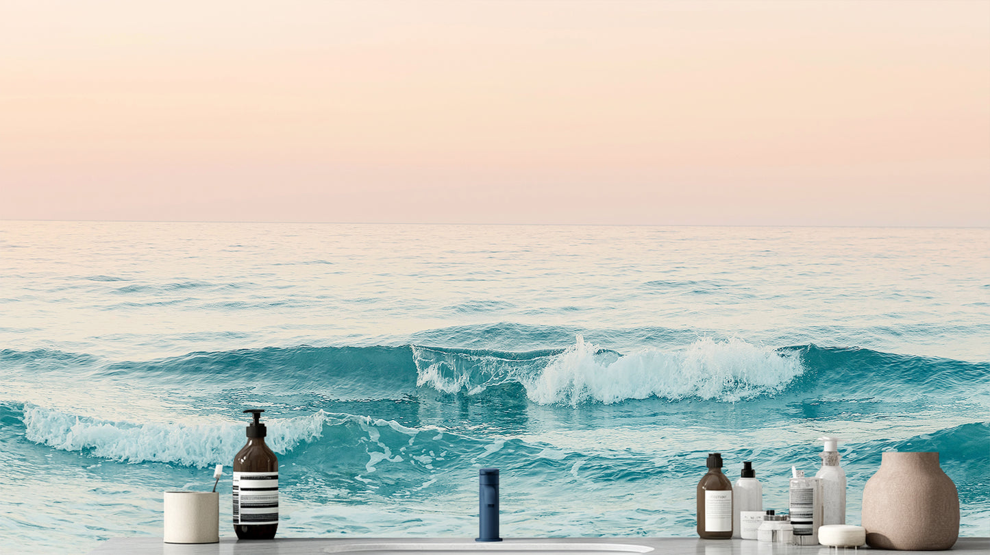 Tranquil Ocean Waves wallpaper mural - XWALLX
