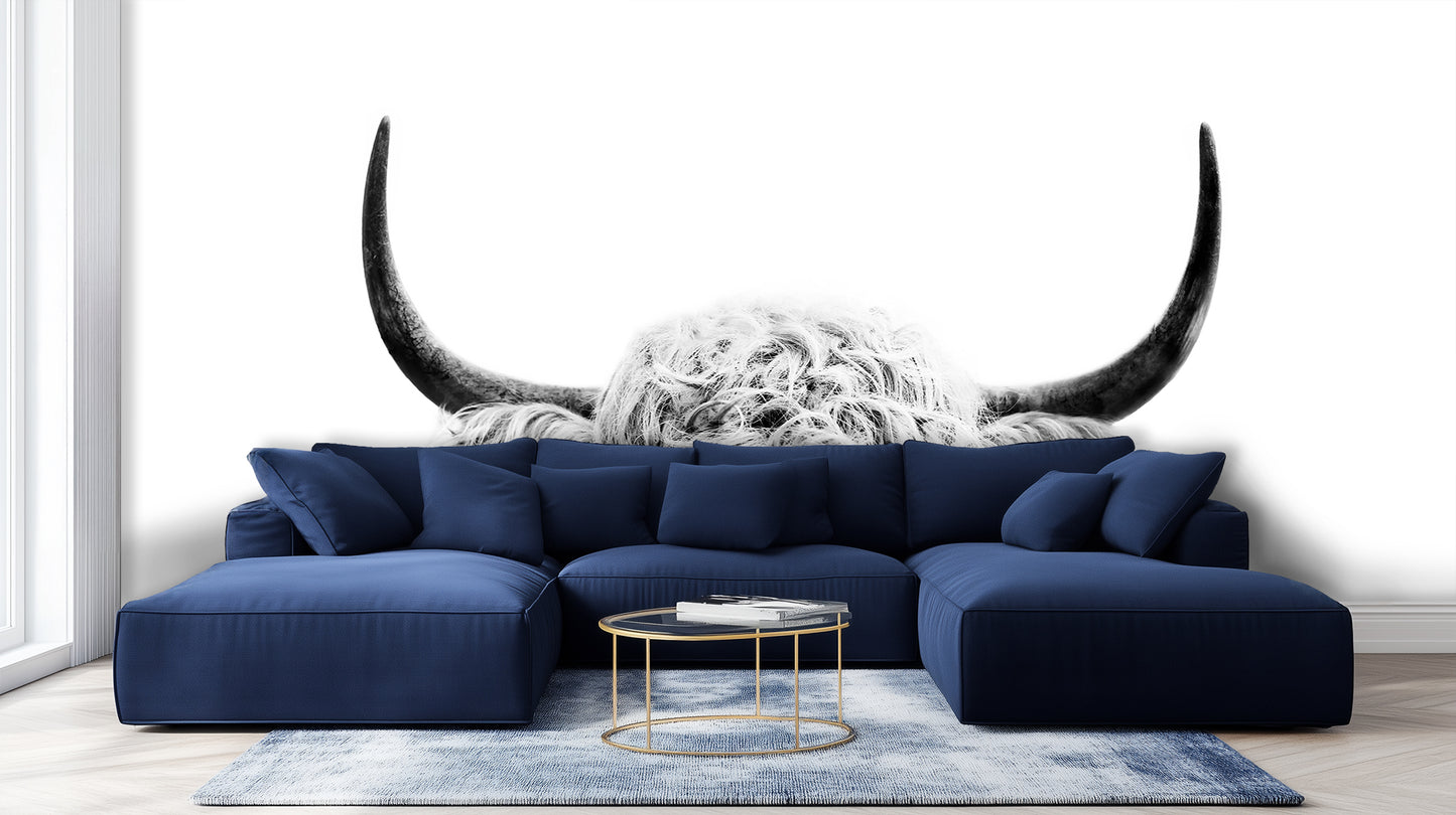 Majestic Highland Cow wall decor - XWALLX