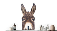 Nursery wallpaper mural with soft playful artwork