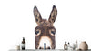 Charming Donkey Wall Mural for Playful Spaces