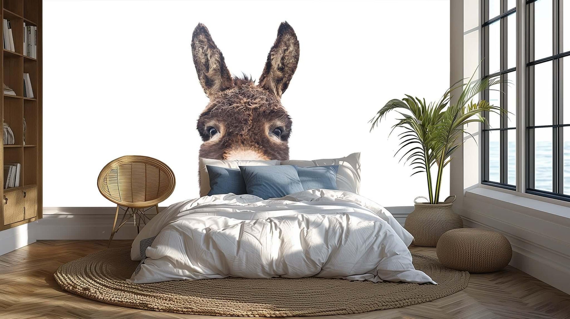 Charming Donkey Wall Mural for Playful Spaces wallpaper mural - XWALLX
