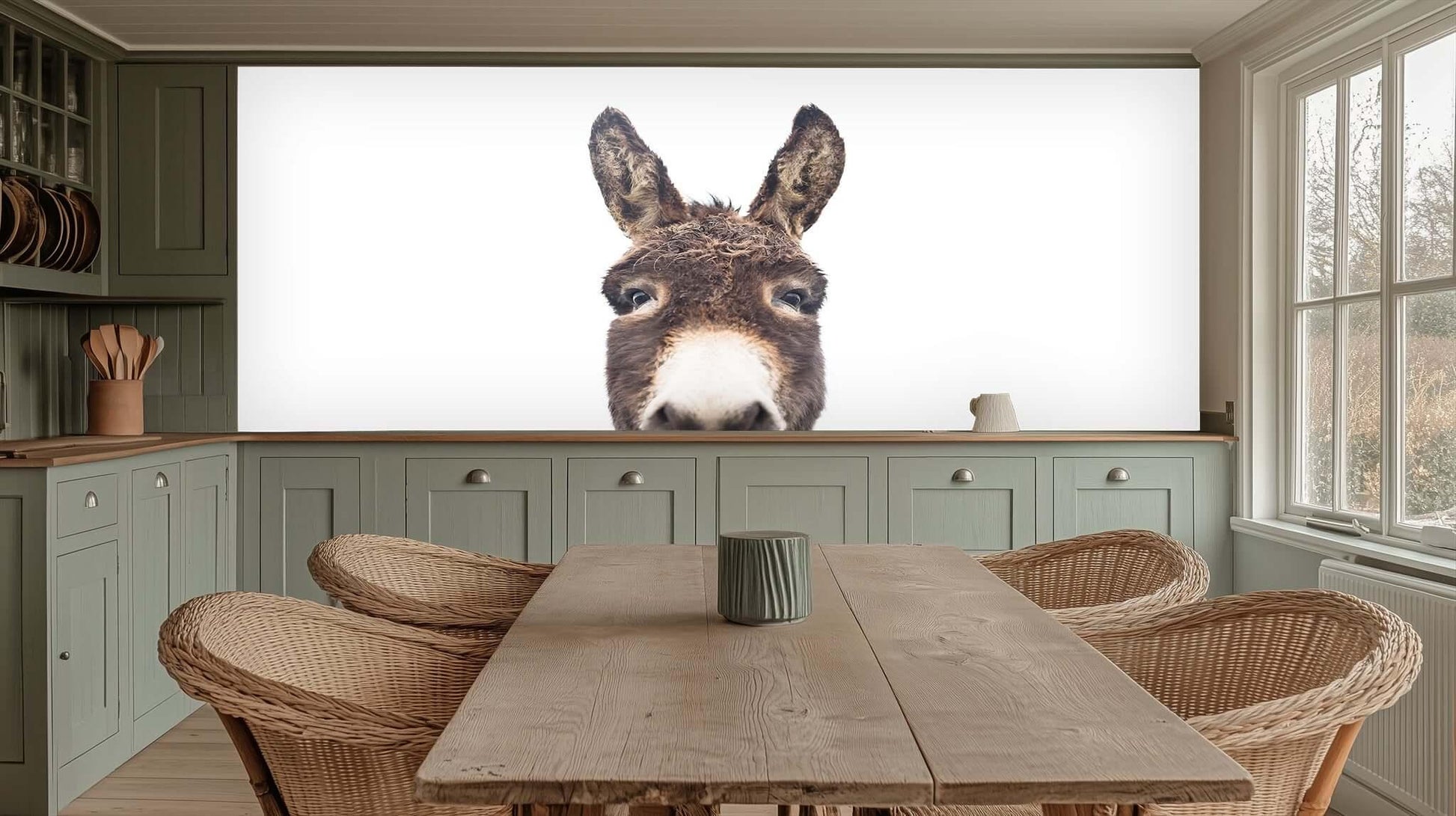 Charming Donkey Wall Mural for Playful Spaces wallpaper - XWALLX