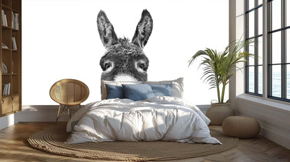Charming Donkey Portrait wallpaper mural - XWALLX
