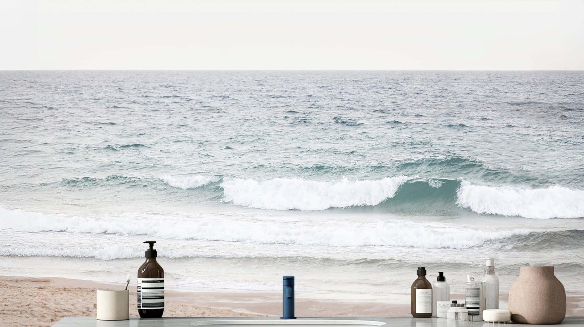 Serene Ocean Waves wallpaper mural - XWALLX