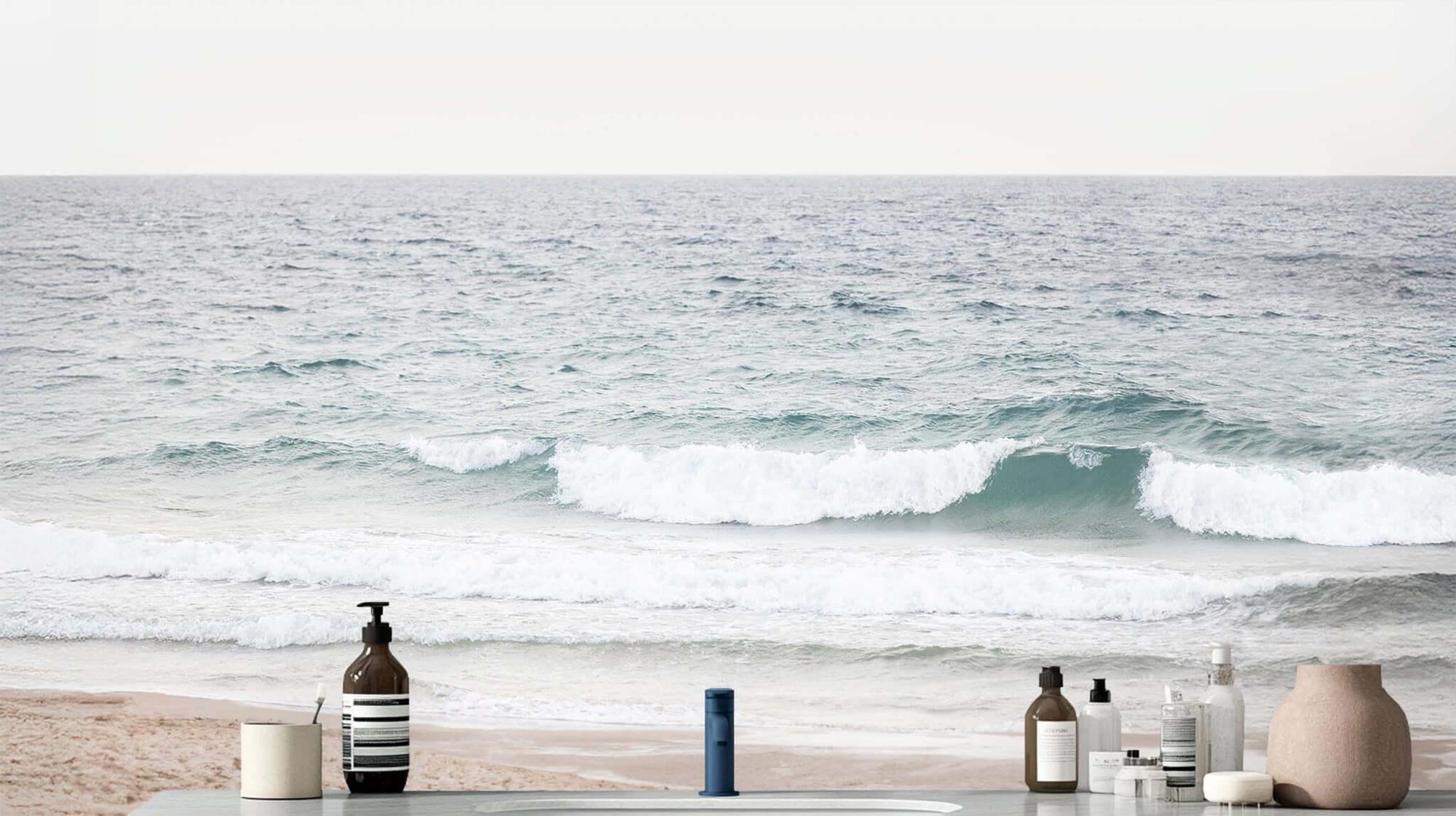Serene Ocean Waves wallpaper mural - XWALLX