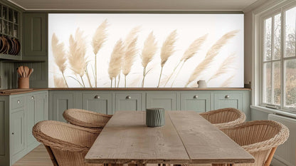 Elegant Pampas Grass Wall Mural for Serene Interiors wallpaper mural - XWALLX