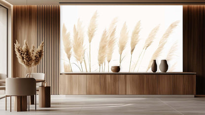 Elegant Pampas Grass Wall Mural for Serene Interiors wall art - XWALLX