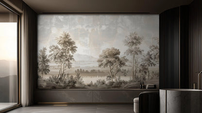 Elegant Grayscale wallpaper mural - XWALLX