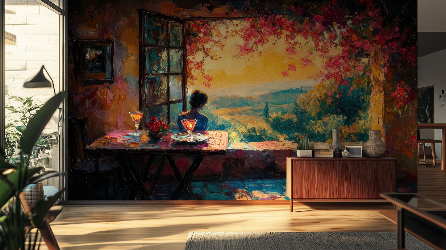 Sunset Terrace wallpaper mural - XWALLX