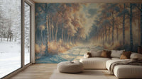 gray Winter Wonderland wall mural 