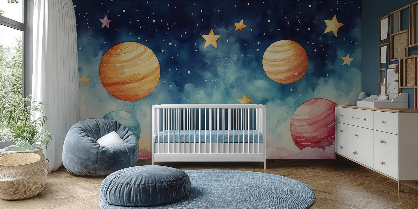 Galaxy and Planets wall art - XWALLX