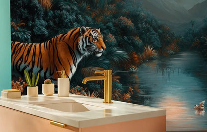 Tiger and Stork wall art - XWALLX