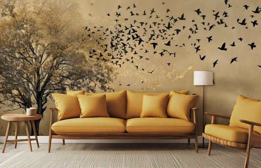 Tree and Bird wall mural - XWALLX