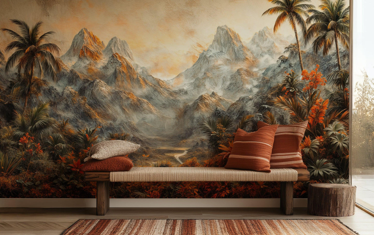 Mountain Jungle wallpaper mural - XWALLX