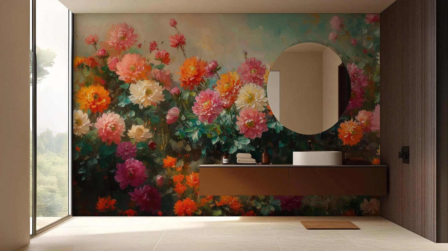 Renkli Floral Bahçe duvar sanatı - XWALLX