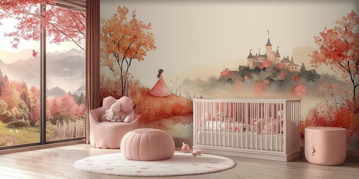 Princess Castle wallpaper mural - XWALLX