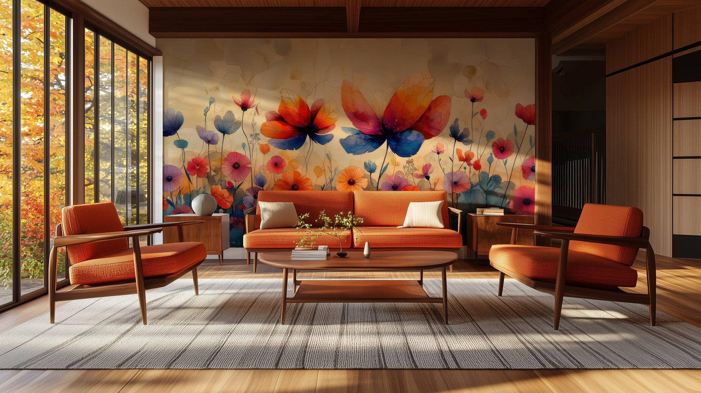 Abstract Garden wall mural - XWALLX