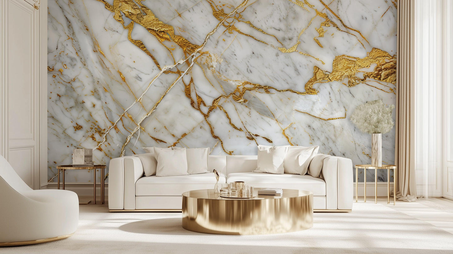 White Marble wallpaper mural - XWALLX