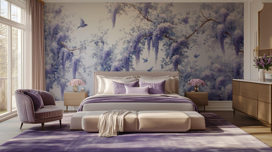 Purple Wisteria wall mural - XWALLX