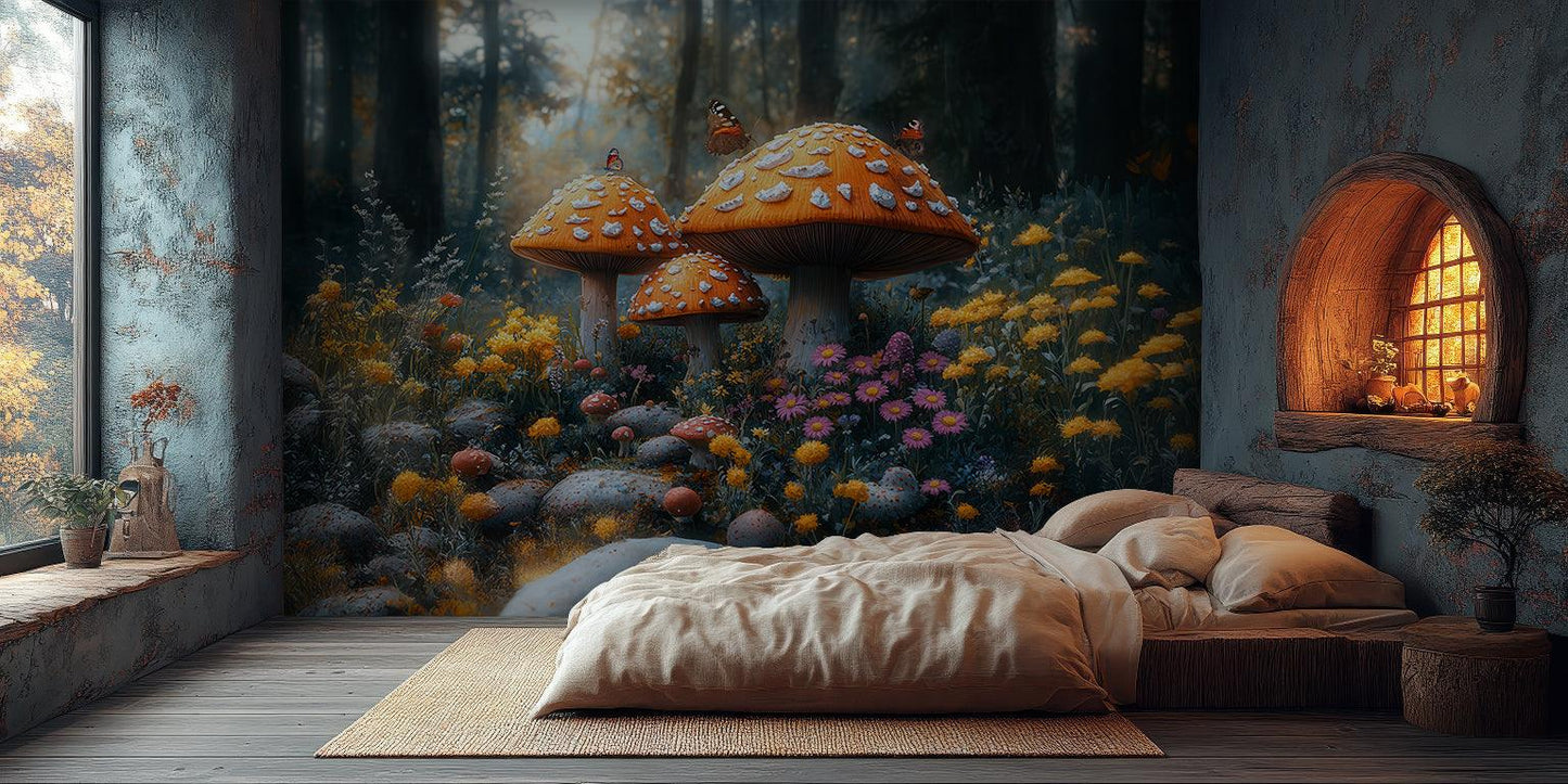 Whimsical Mushroom Forest wall art - XWALLX