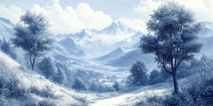 Blue Tone Wallpaper Mural