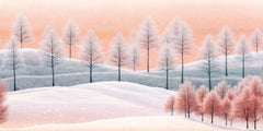 Pink Winter Wallpaper Mural