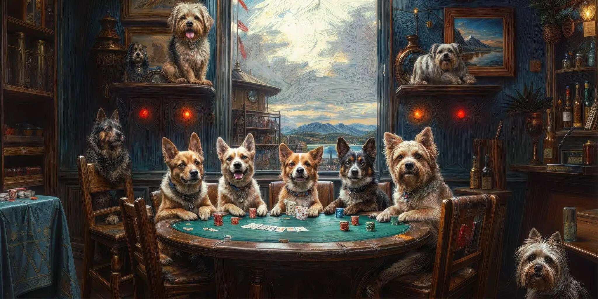 Humorous Dogs Wallpaper Mural