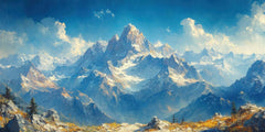 Snow Capped Peaks Wallpaper Mural