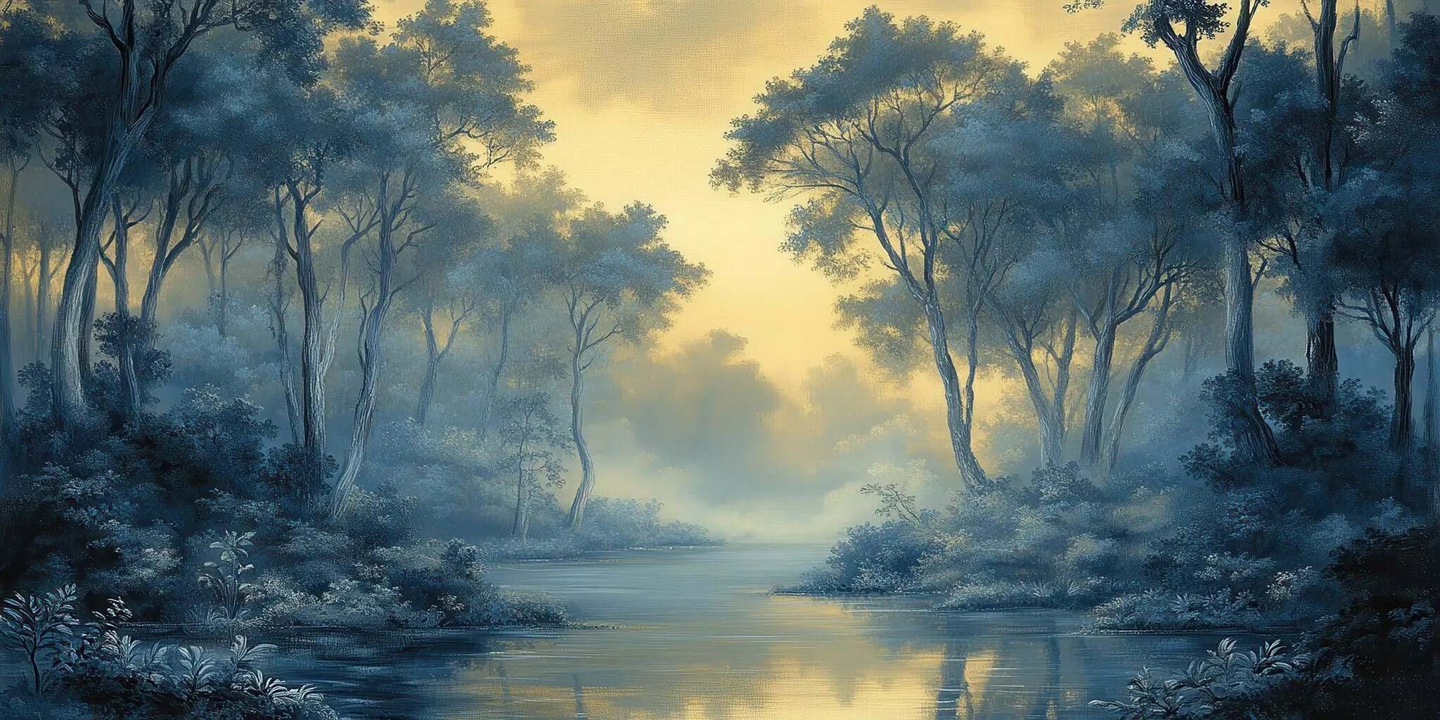 Tranquil Forest Scene Wallpaper Mural