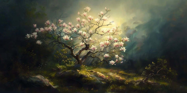 Magnolia Tree Wallpaper Mural - Sample