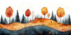 Whimsical Autumn Forest Wallpaper Mural