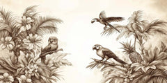 Vintage Tropical Jungle Wallpaper Mural