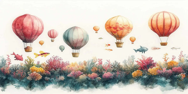 Sihirli Mercan Balon Yolculuğu Poster Duvar Kağıdı - Sample