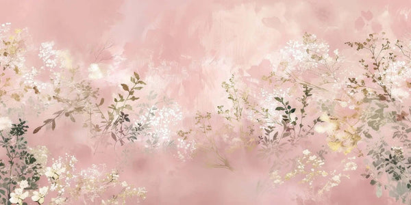 Floral Pembe Poster Duvar Kağıdı - Sample