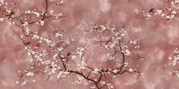 Pembe Floral Poster Duvar Kağıdı - Sample
