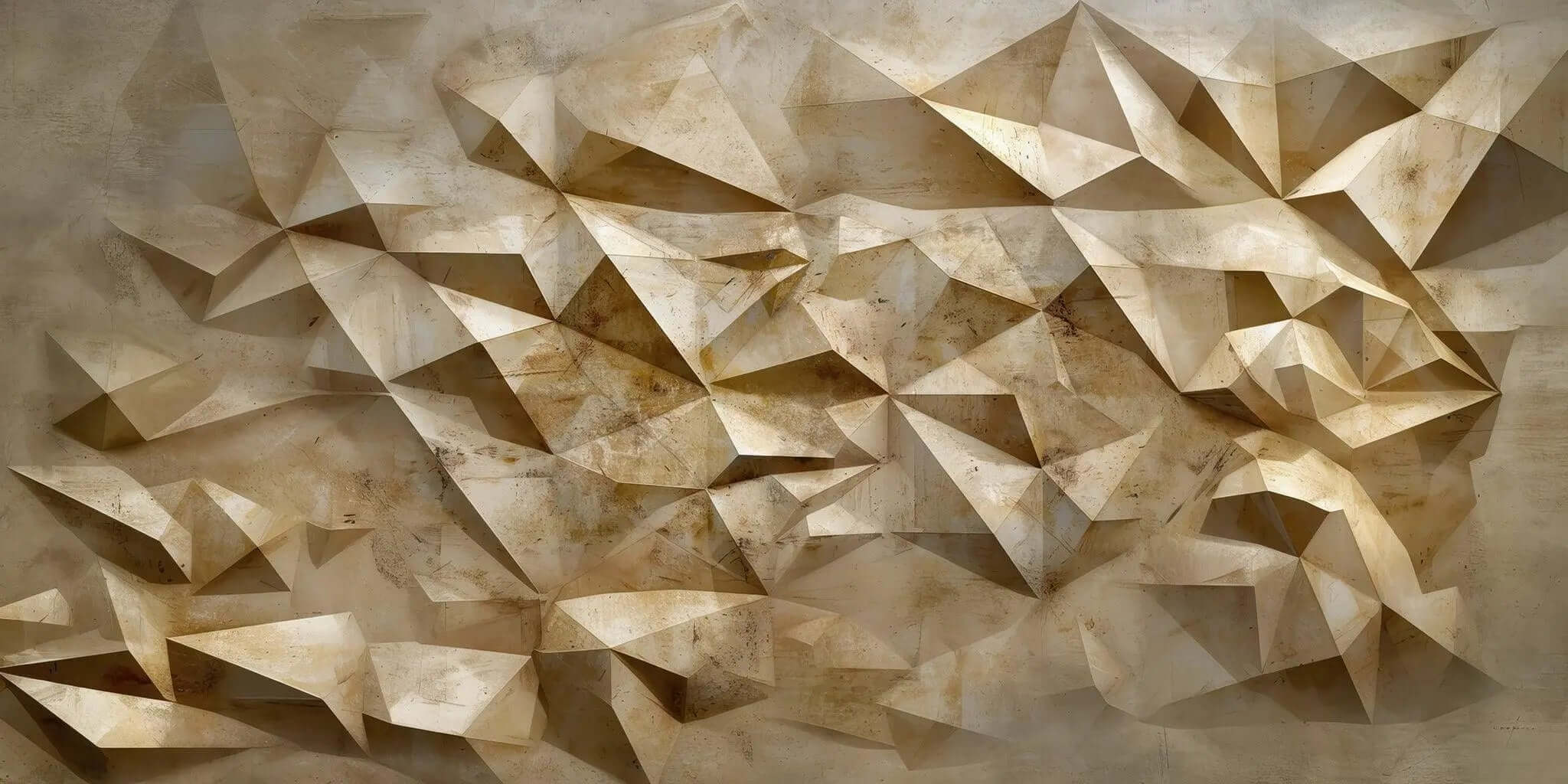 3D Geometrik Poster Duvar Kağıdı