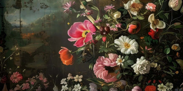 Romantik Floral Poster Duvar Kağıdı - Sample