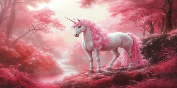 Pembe Unicorn Poster Duvar Kağıdı - Sample