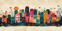 Colorful City Wallpaper Mural