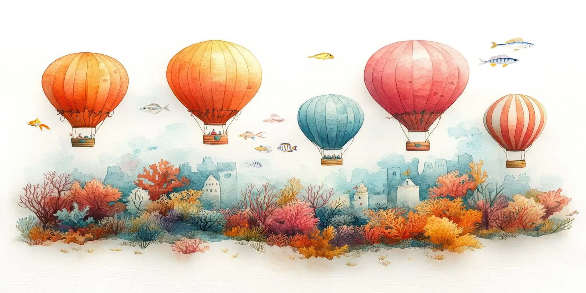 Deniz Altı Balon Macerası Poster Duvar Kağıdı