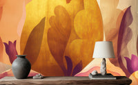 Abstract Amber wallpaper for Living Room