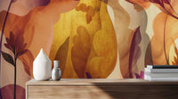 Contemporary Amber wallpaper for Living Room