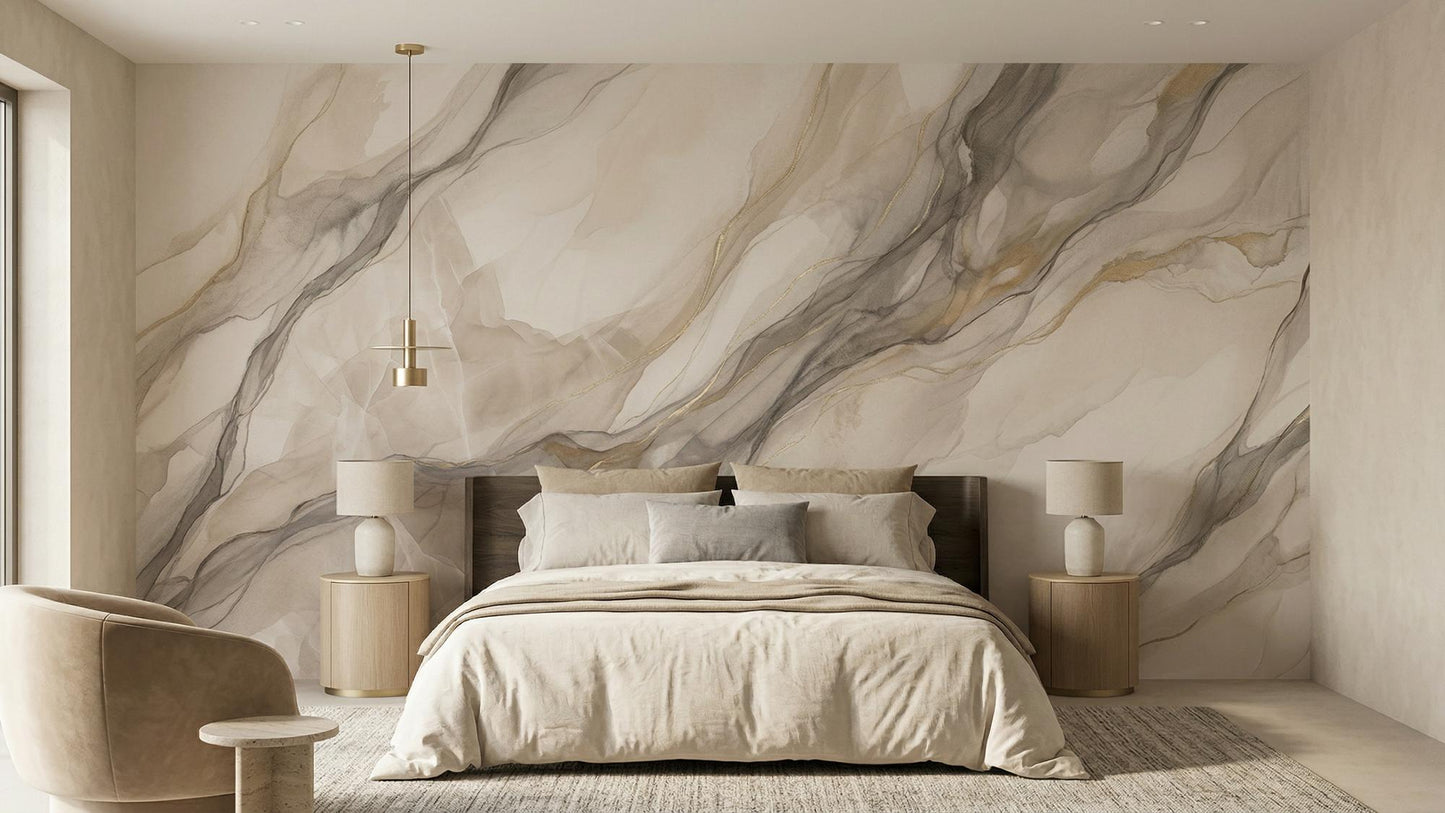 Abstract Beige wallpaper for Bedroom
